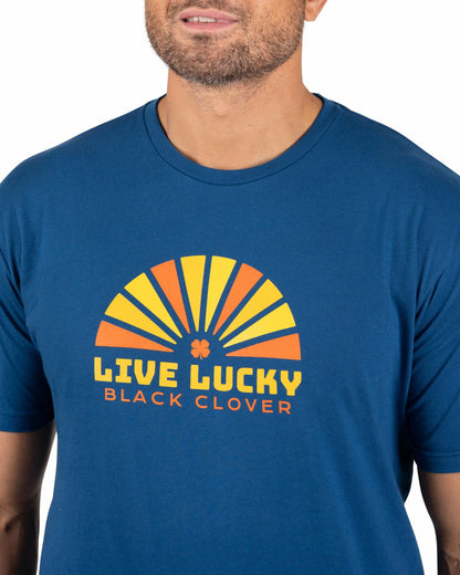 Bright Blue Men's Graphic Tee for Golf & Casual Wear