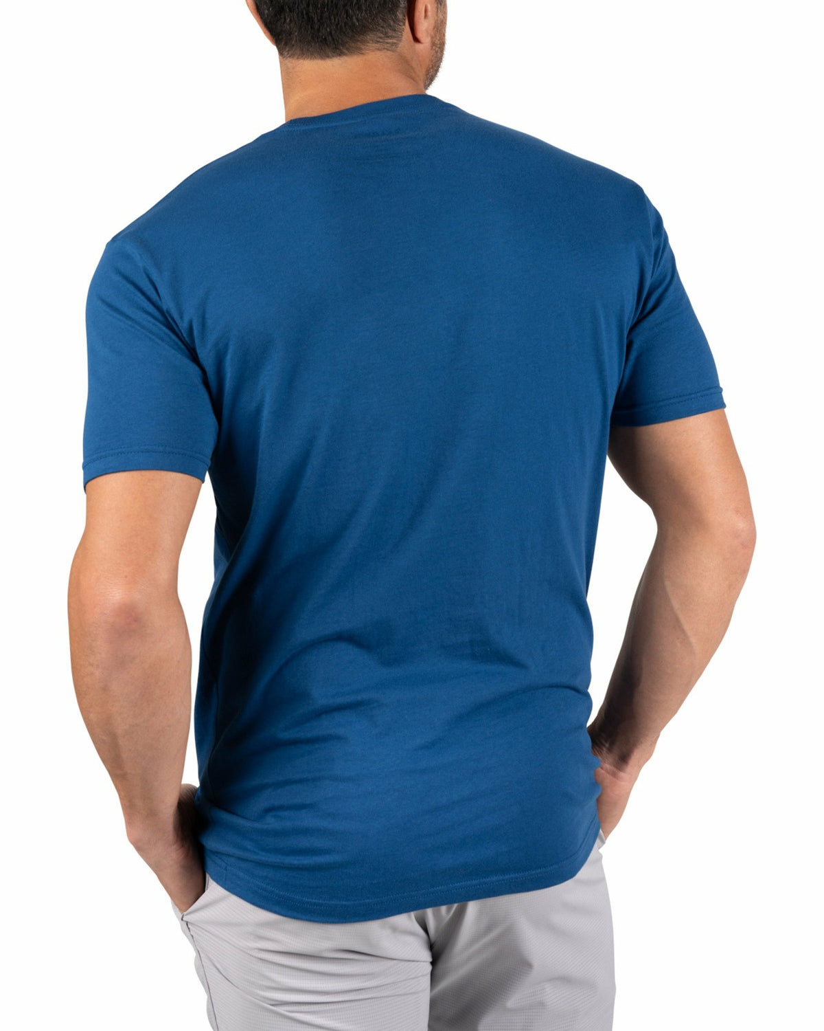 Bright Blue Men's Graphic Tee for Golf & Casual Wear