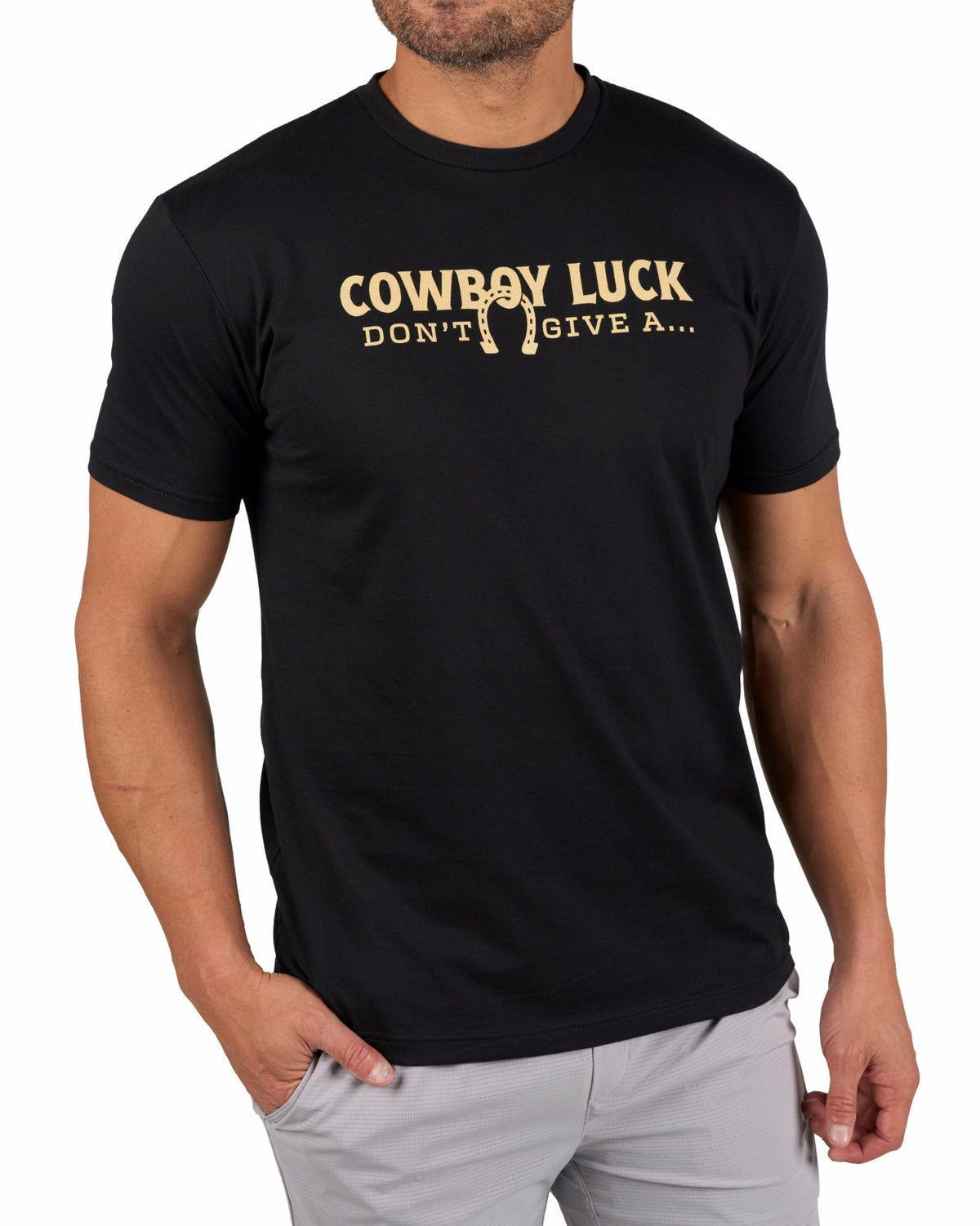Super Soft Men's Black Western Themed Graphic Tee