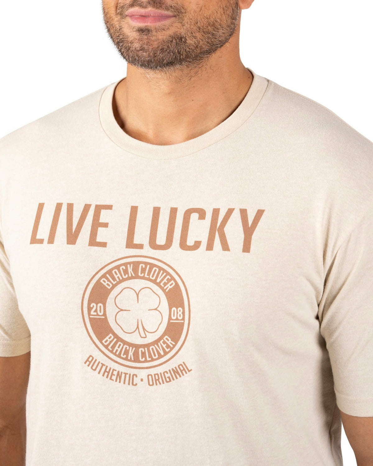 Super Soft Men's Brown and Beige Graphic Tee