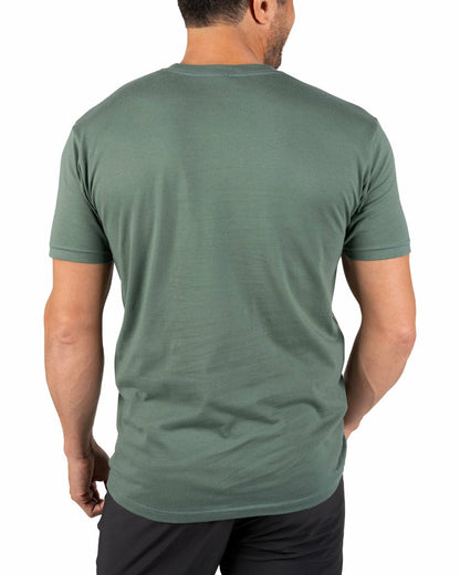 Super Soft Men's Green and White Graphic Tee