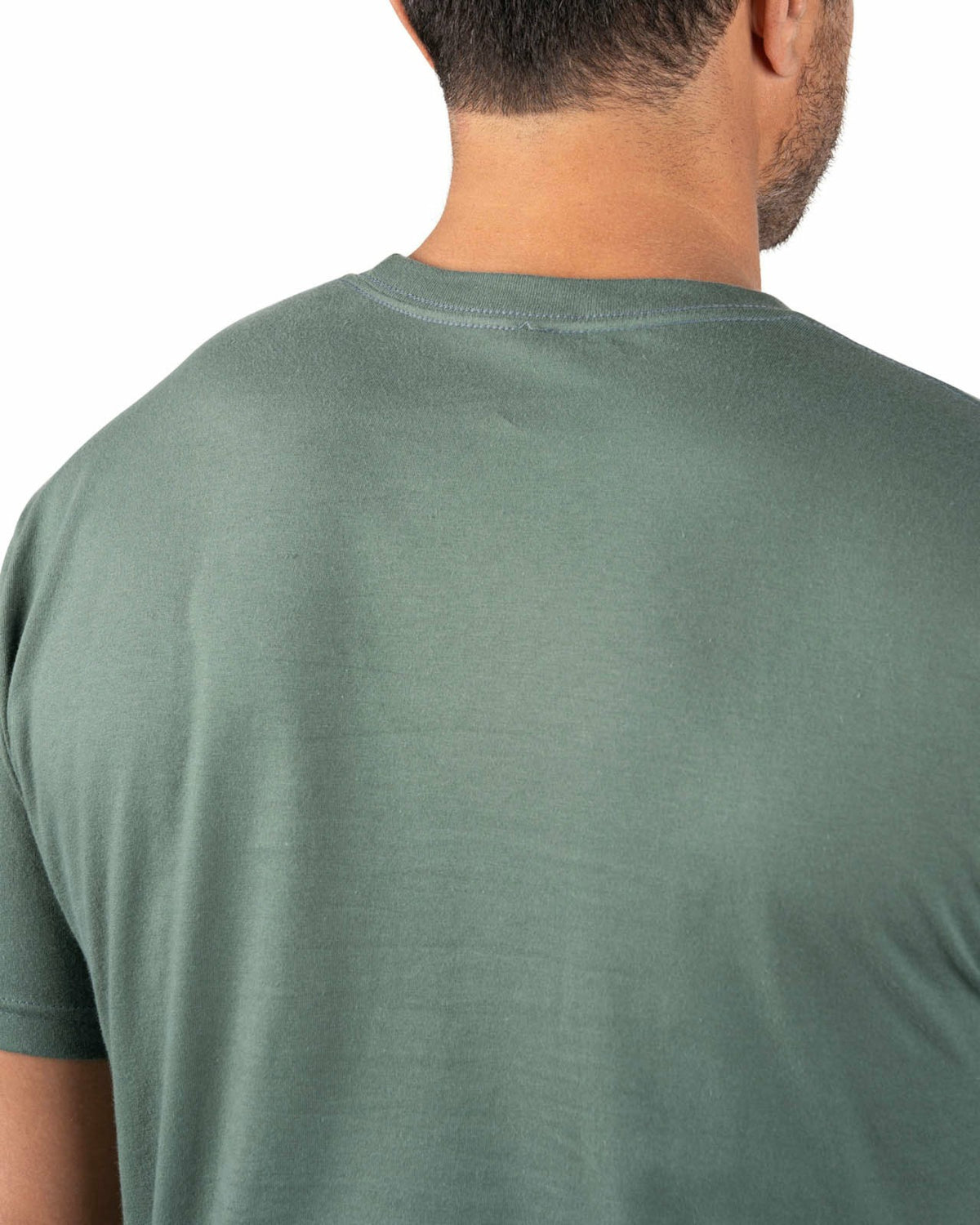 Super Soft Men's Green and White Graphic Tee