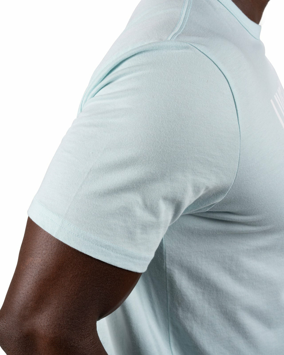 Super Soft Men's Blue and White Graphic Tee