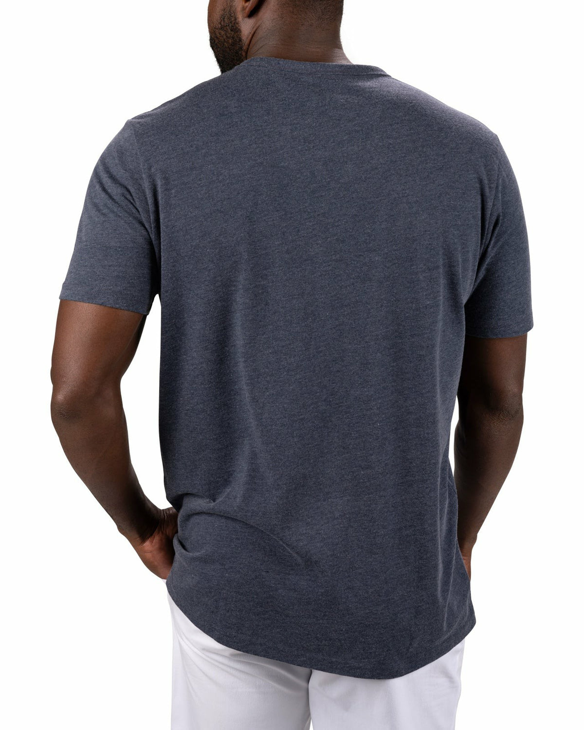 Super Soft Men's Blue and White Graphic Tee
