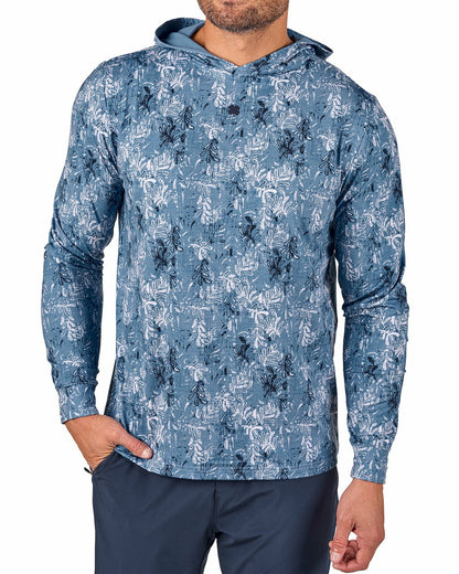 Lightweight Soft Men's Blue Hoodie for Style and Comfort