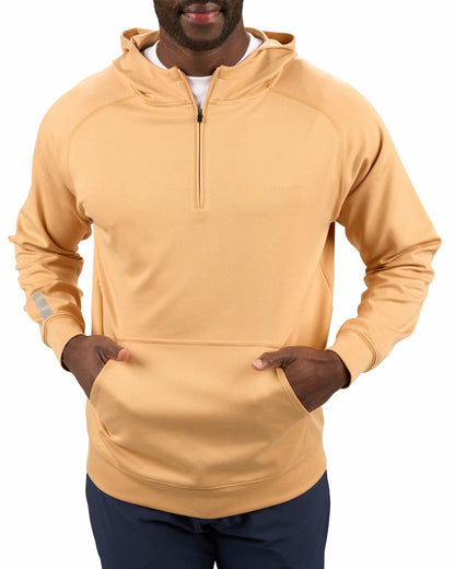 Men's Quarter-Zip Mustard Yellow Lightweight Hoodie