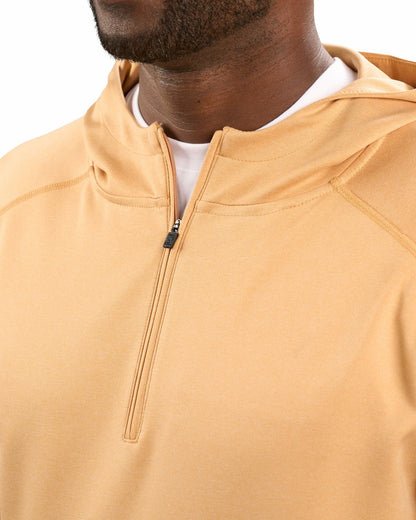 Men's Quarter-Zip Mustard Yellow Lightweight Hoodie
