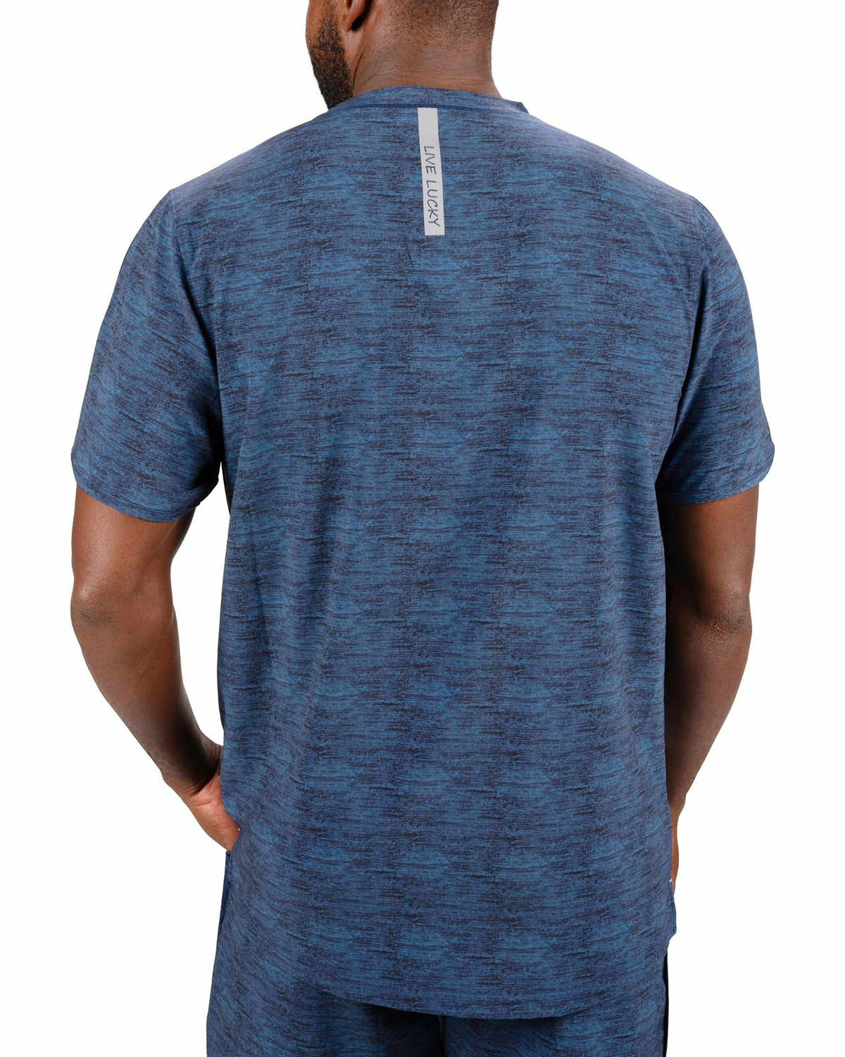 Men's Navy Athletic Fit Tee for Gym and Performance
