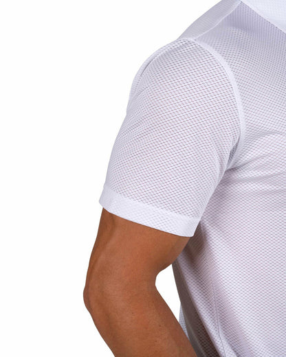 Breathable Men's White Golf Polo for Classic Style
