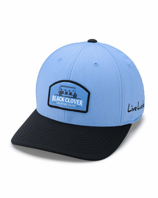 Playful Blue and Black Hat for Golf and Lifestyle