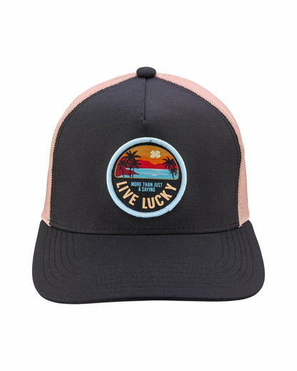 Tropical Mesh Black Hat for Golf and Lifestyle