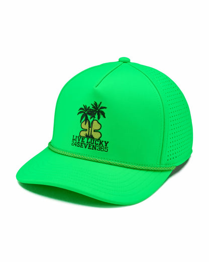 Adjustable Tropical Green Hat for Golf and Lifestyle