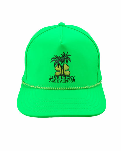 Adjustable Tropical Green Hat for Golf and Lifestyle