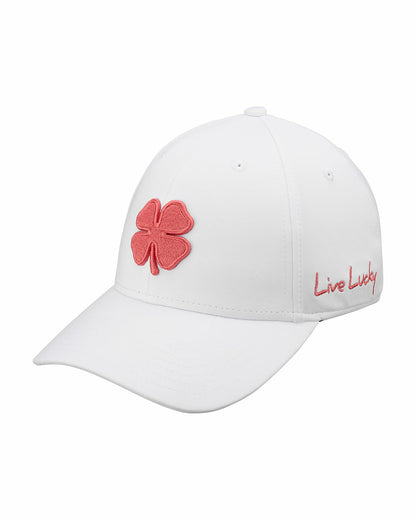 White and Brandy Premium Clover Hat For Golf and Lifestyle