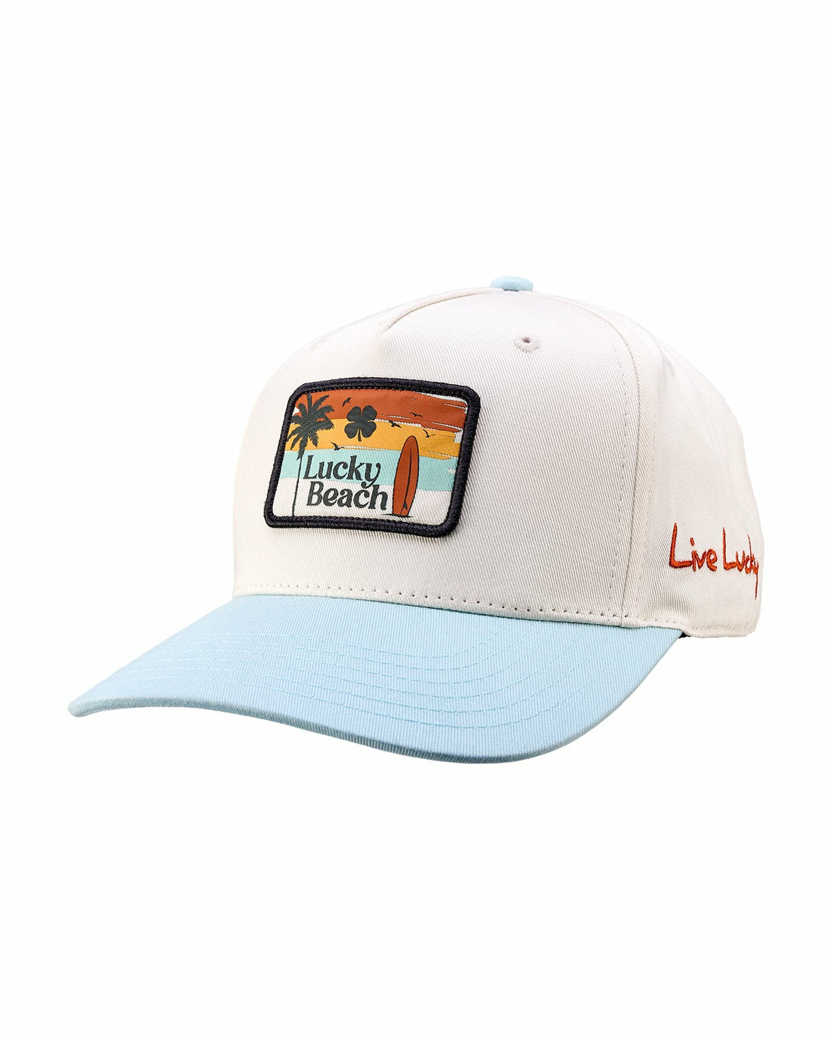 Tropical White and Blue Hat for Golf and Lifestyle