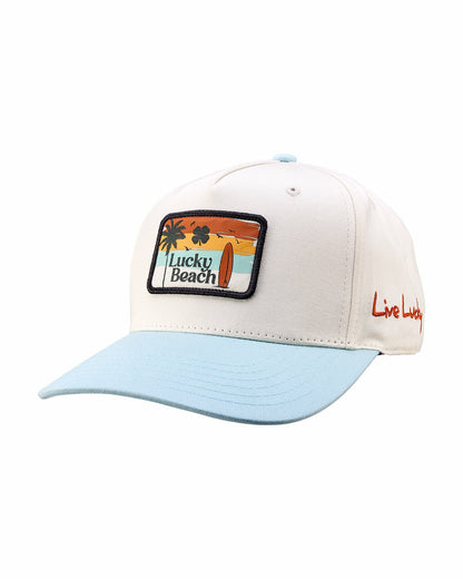 Tropical White and Blue Hat for Golf and Lifestyle