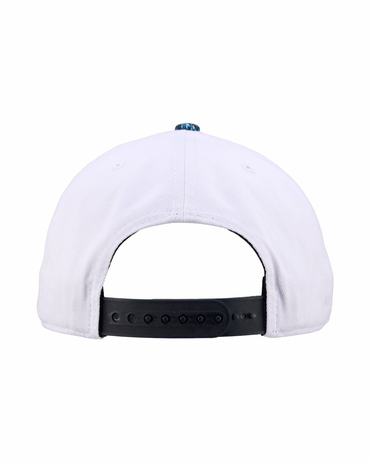 Tropical Vintage-Inspired White and Blue Floral Hat