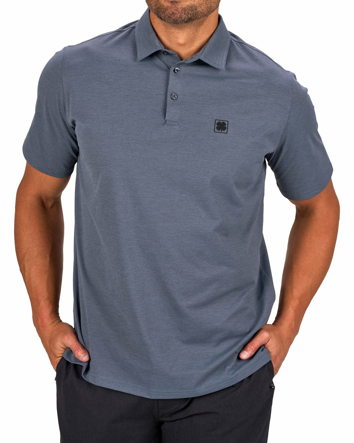 Men's Comfortable Black Performance Polo for Golf or Business