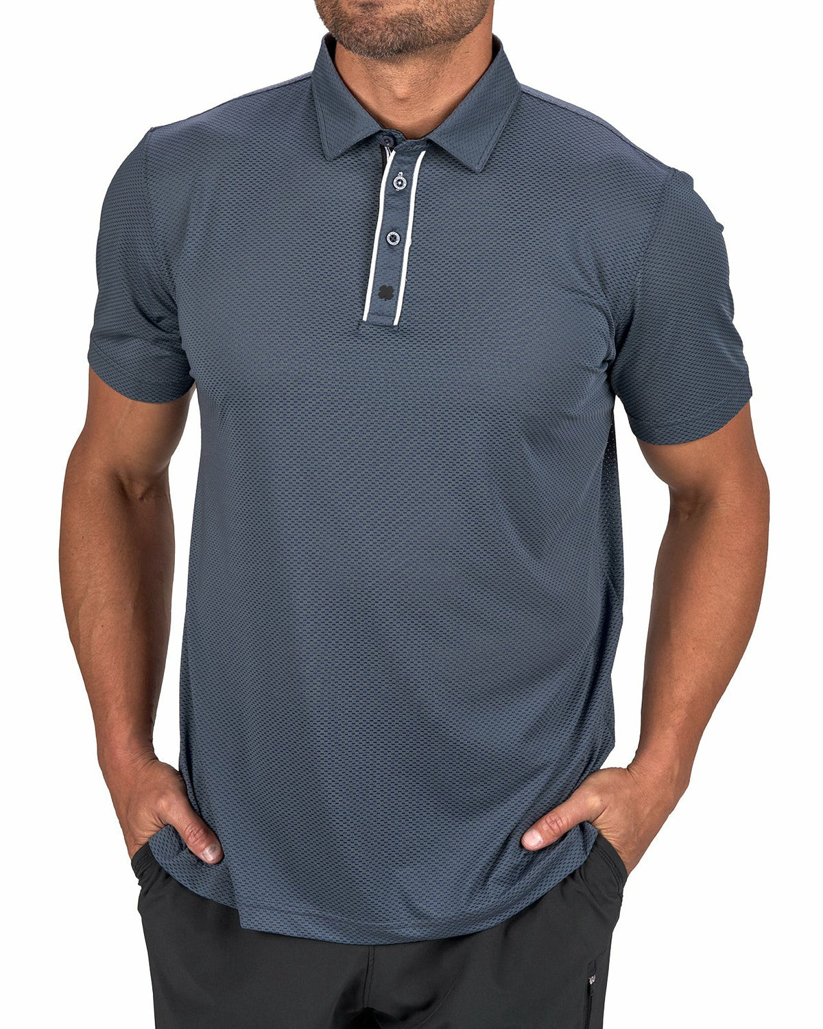 Classic Men's Dark Grey Golf Polo with Cooling & Breathability