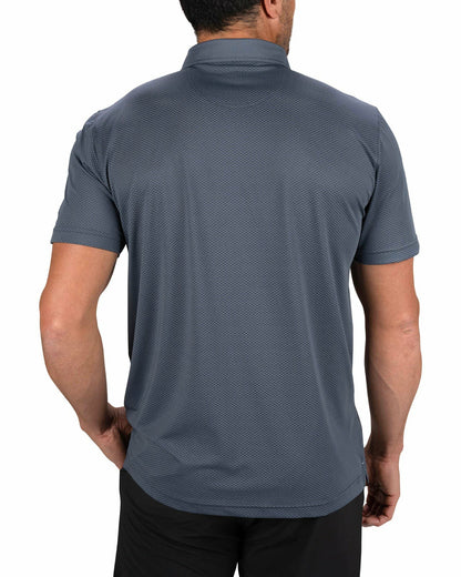 Classic Men's Dark Grey Golf Polo with Cooling & Breathability