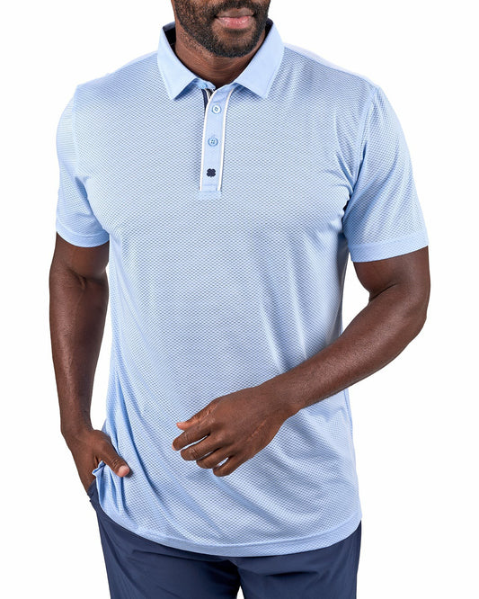 Breathable Men's Light Blue Golf Polo for Classic Style