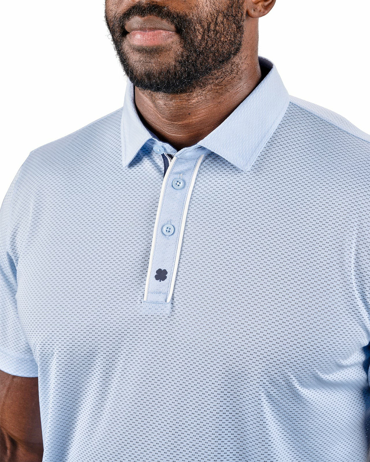 Breathable Men's Light Blue Golf Polo for Classic Style