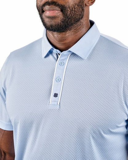 Breathable Men's Light Blue Golf Polo for Classic Style