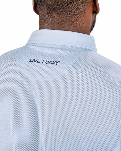 Breathable Men's Light Blue Golf Polo for Classic Style