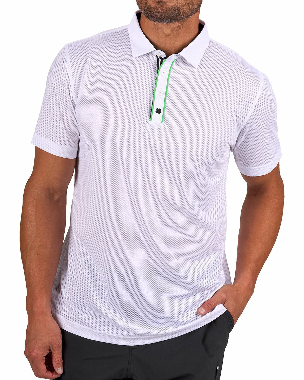 Breathable Men's White Golf Polo for Classic Style