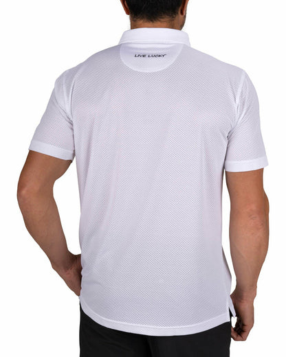 Breathable Men's White Golf Polo for Classic Style