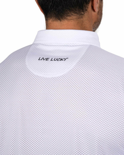 Breathable Men's White Golf Polo for Classic Style