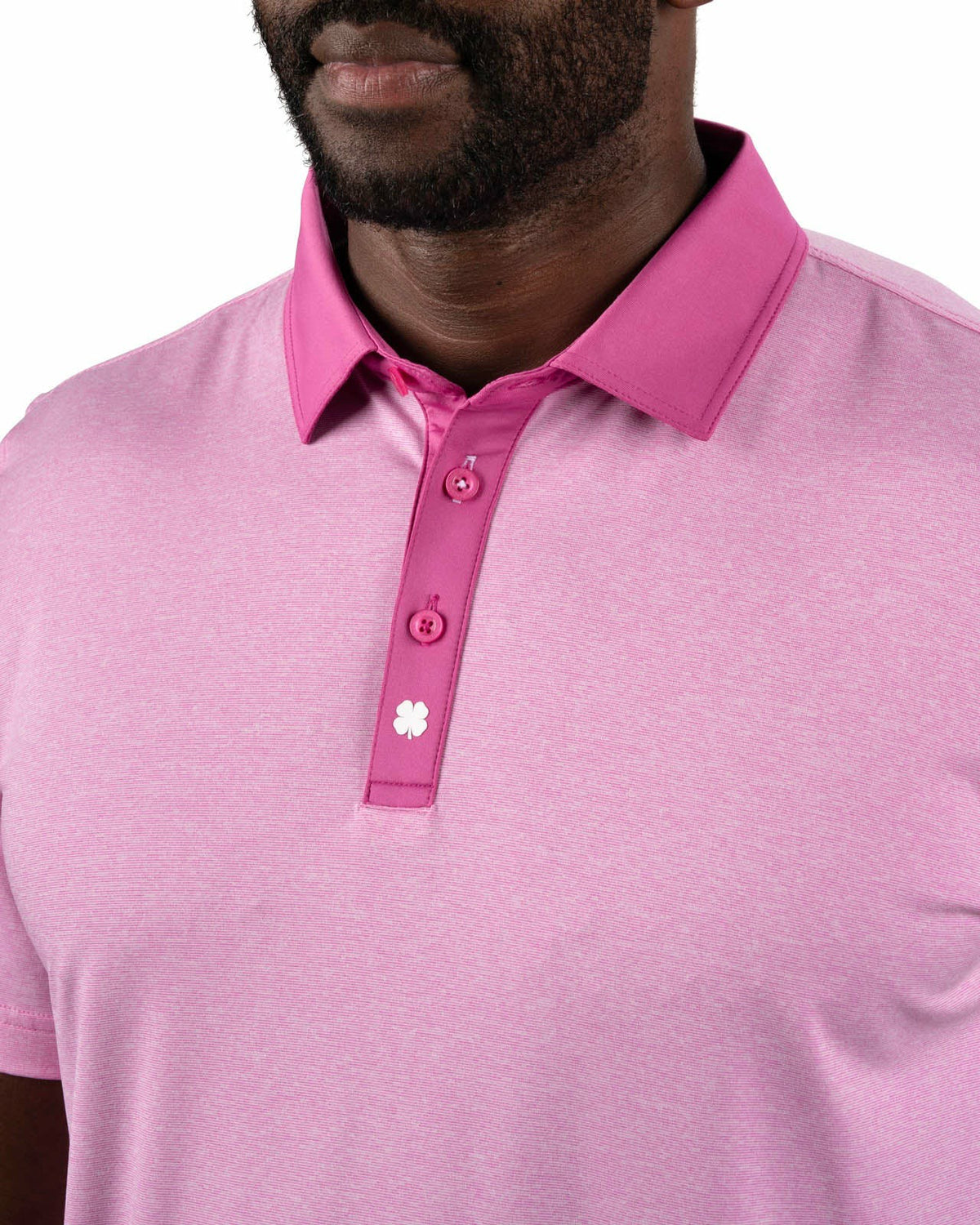 Classic Men's Pink Golf Polo with Cooling & Breathability