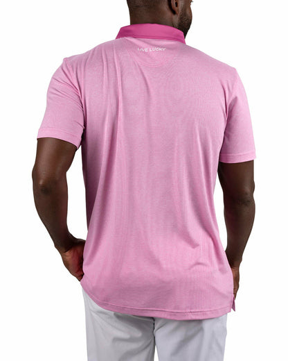Classic Men's Pink Golf Polo with Cooling & Breathability
