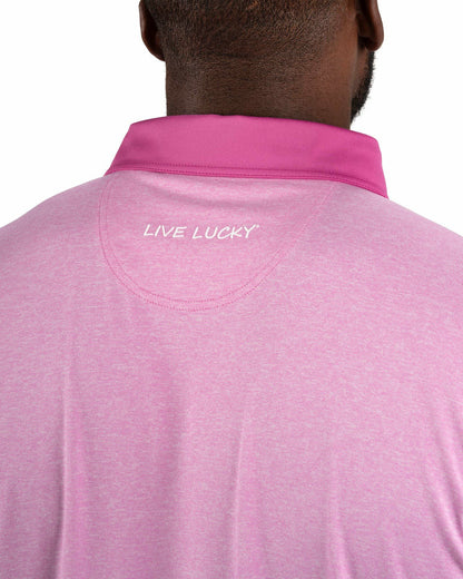 Classic Men's Pink Golf Polo with Cooling & Breathability
