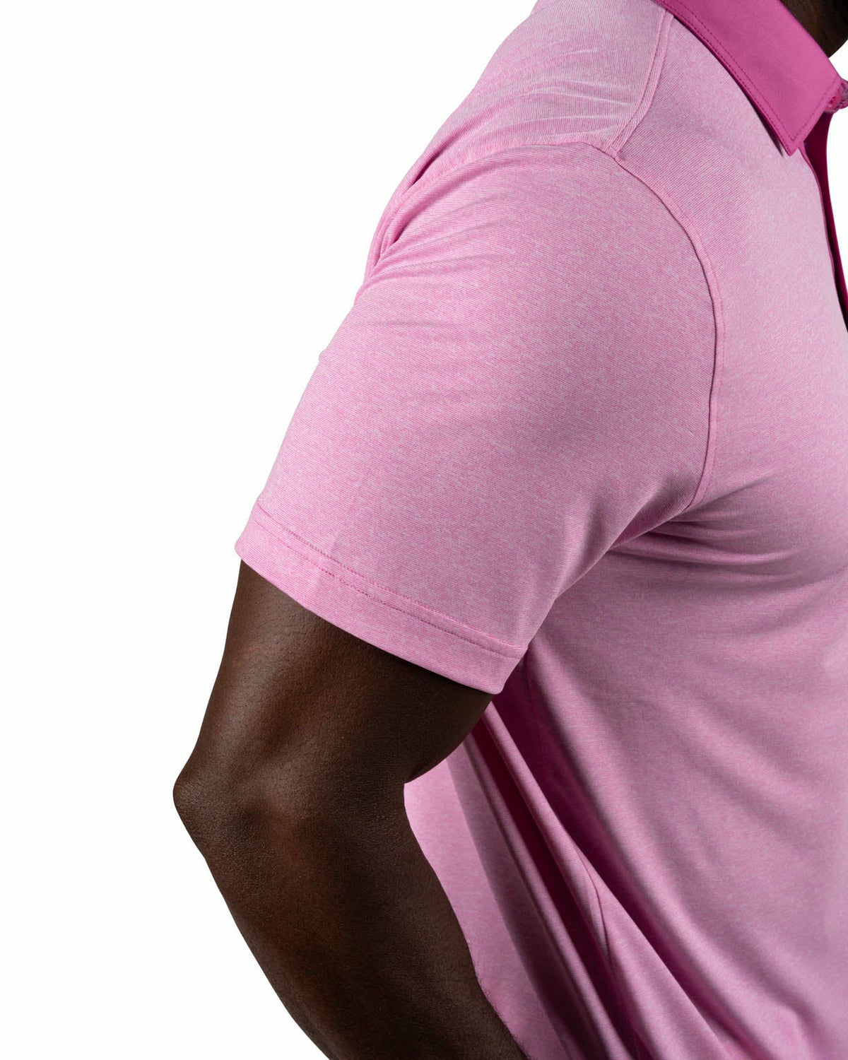 Classic Men's Pink Golf Polo with Cooling & Breathability