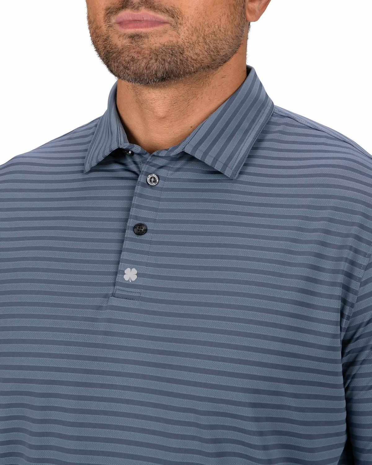 Men’s Stylish Black Striped Polo for Golf and Business