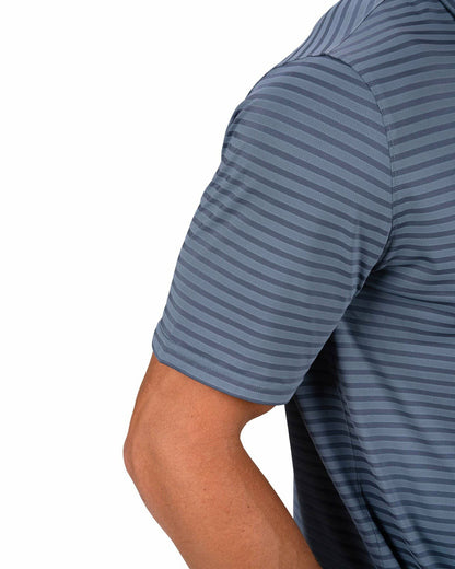 Men’s Stylish Black Striped Polo for Golf and Business