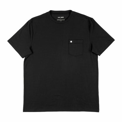 Luxe Short-Sleeved Black Tee for Work or Play