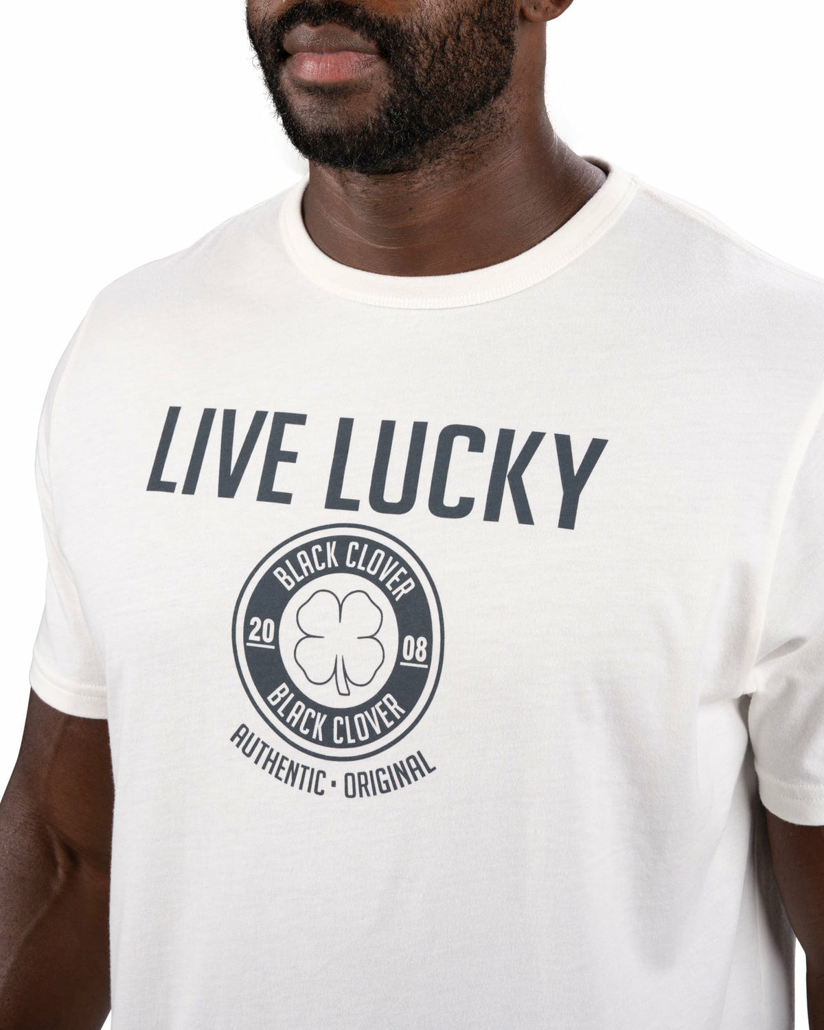 Super Soft Men's Grey and Cream Graphic Tee