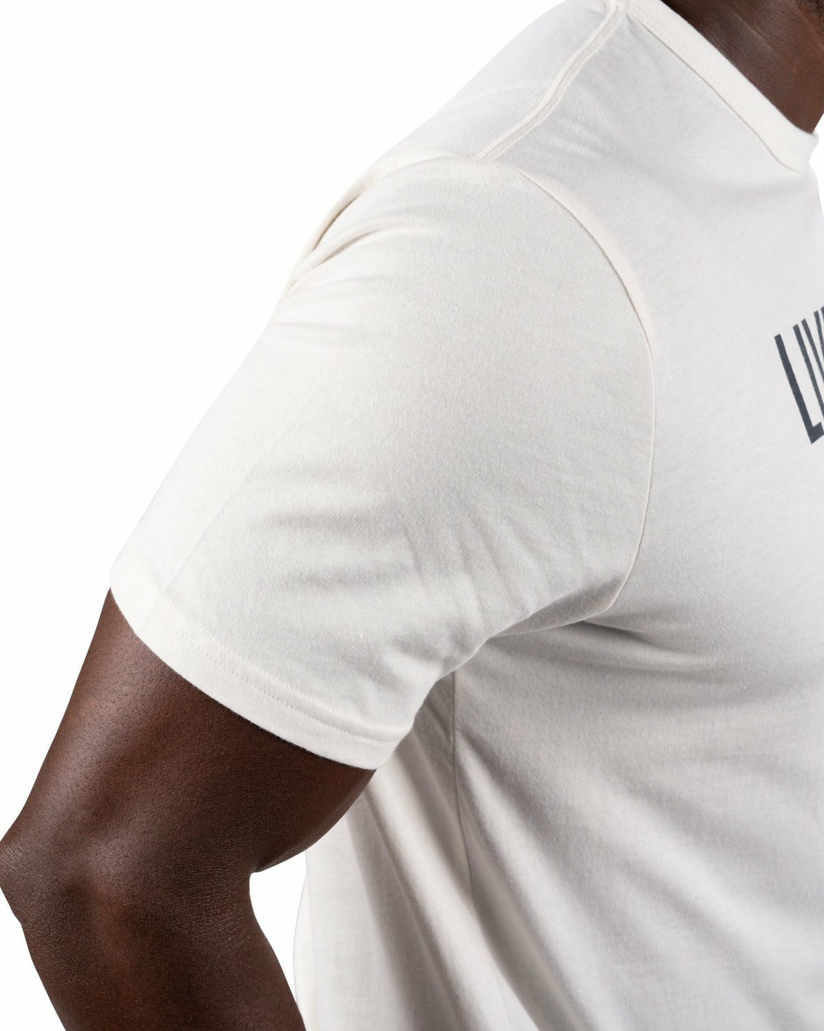 Super Soft Men's Grey and Cream Graphic Tee