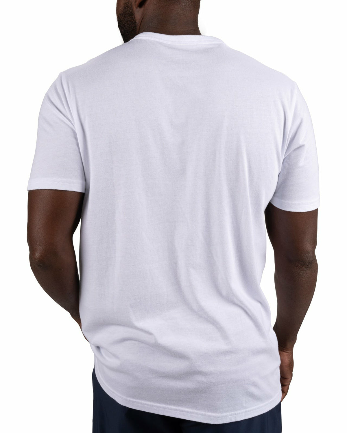 Super Soft Men's Navy and White Graphic Tee