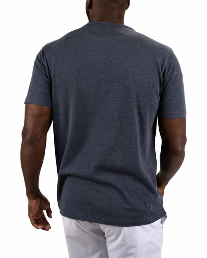 Men's Athletic Short Sleeve Blue T-Shirt with Black Clover Logo
