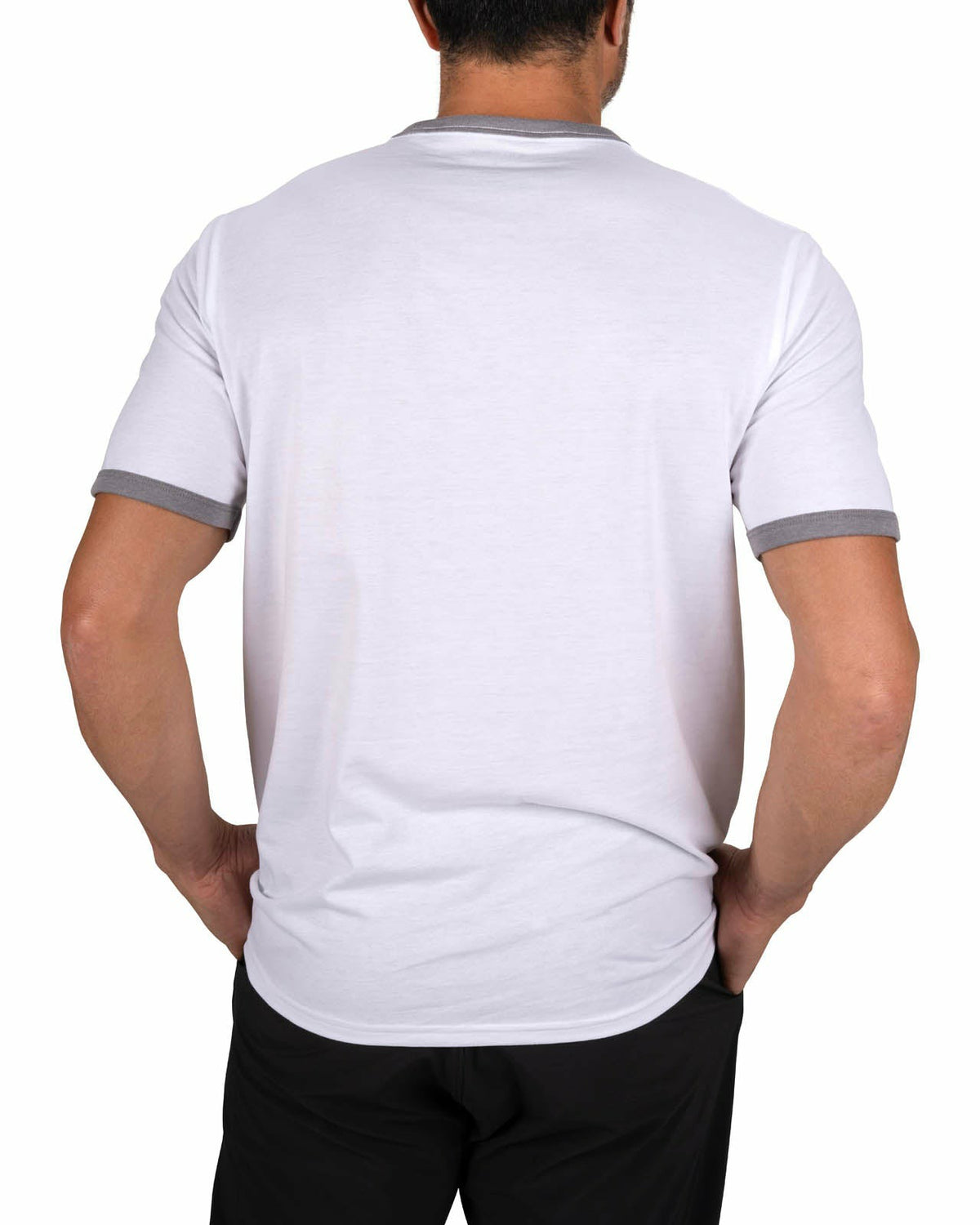 Super Soft Men's White Graphic Tee with Live Lucky logo