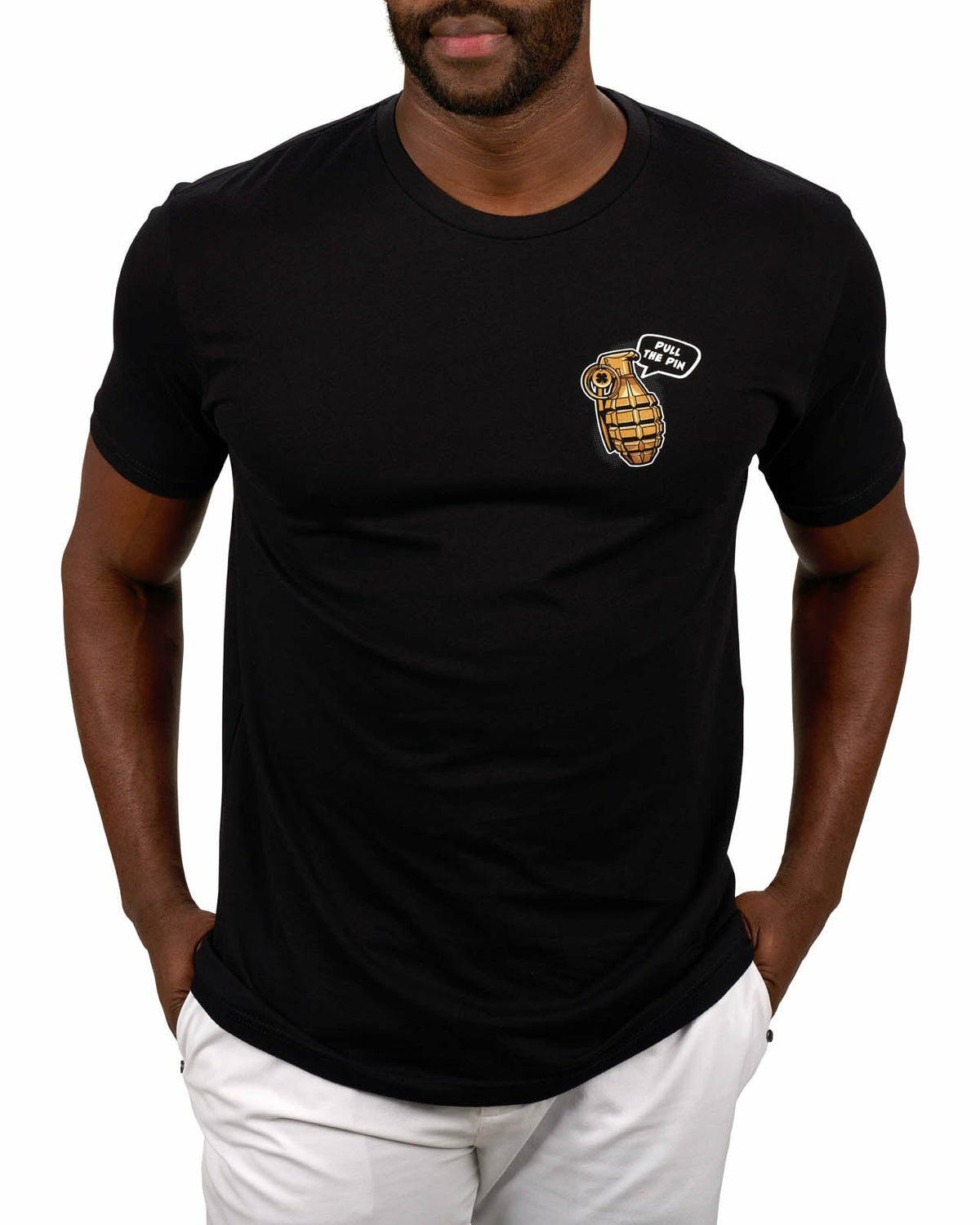 Men’s Versatile Black and Yellow Graphic Tee for Golf & Lifestyle