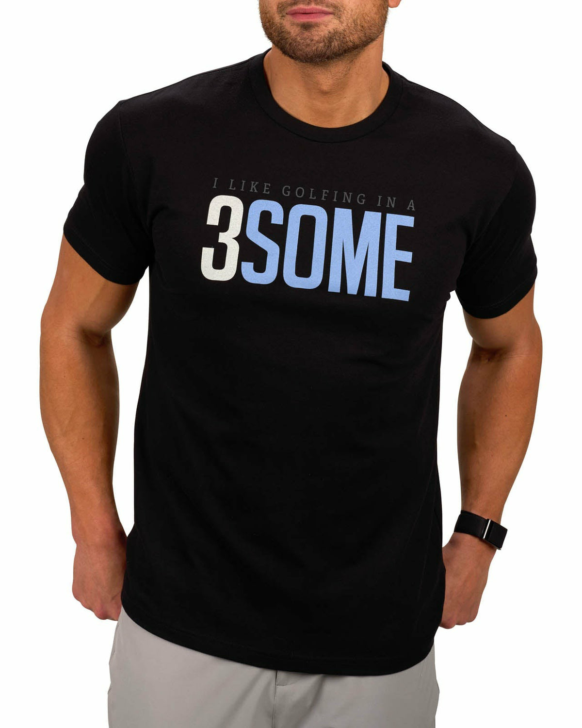Men's Black Golf-Themed Graphic Tee for Golf & Lifestyle