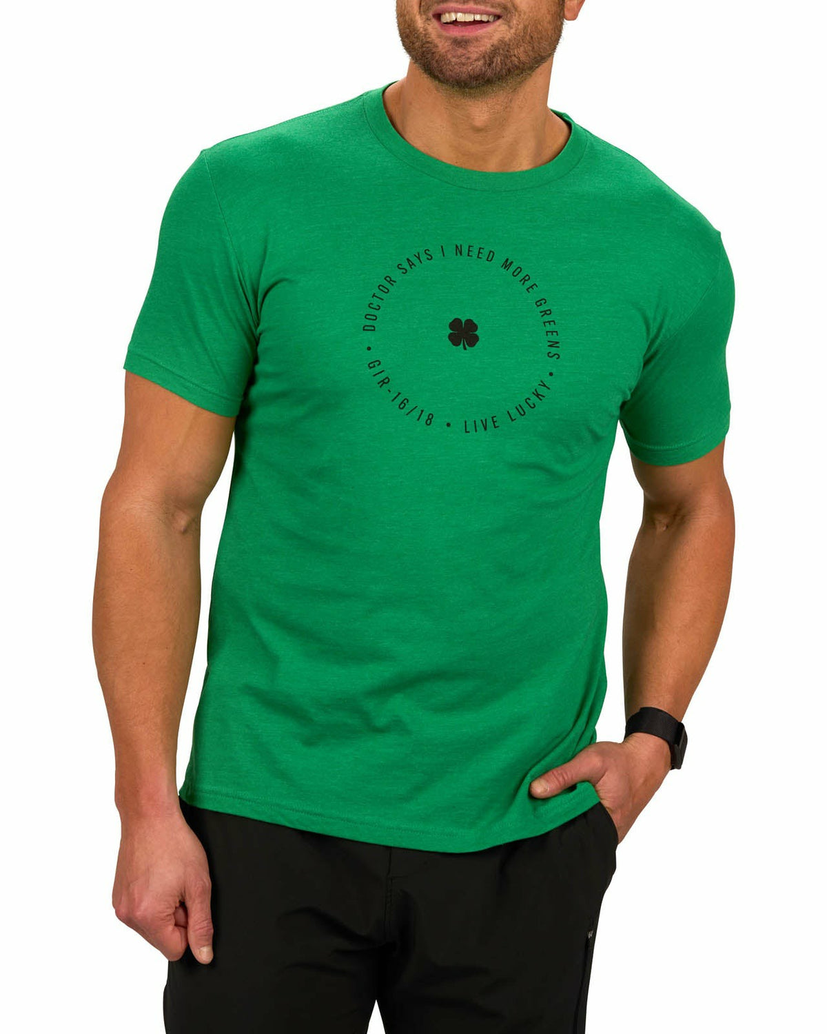 Men's Green Graphic Tee for Golf and Casual Wear