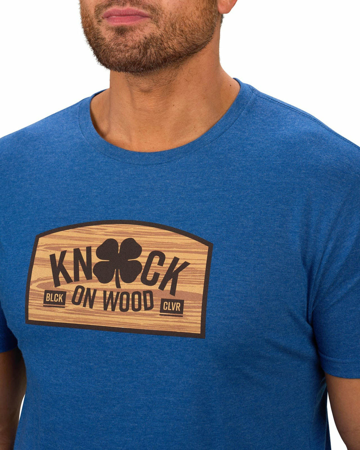 Men's Cool Blue and Wood Logo Graphic Tee for Golf & Lifestyle