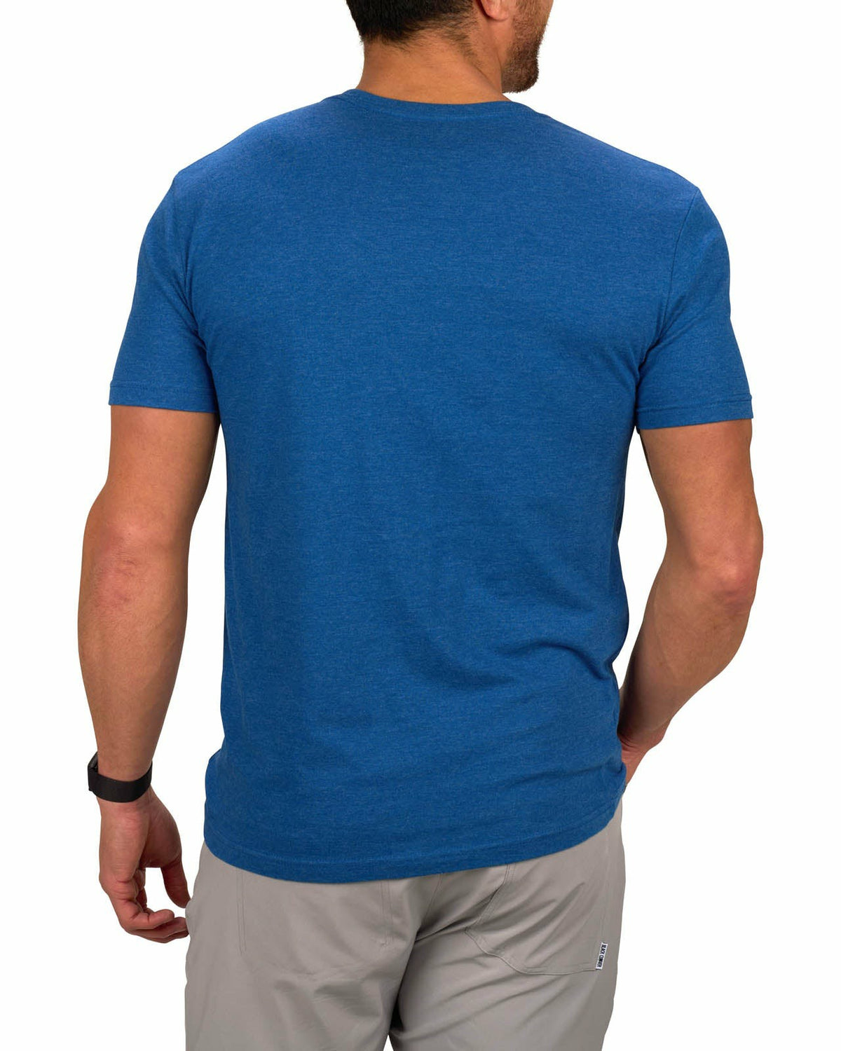 Men's Cool Blue and Wood Logo Graphic Tee for Golf & Lifestyle