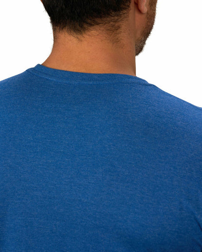 Men's Cool Blue and Wood Logo Graphic Tee for Golf & Lifestyle