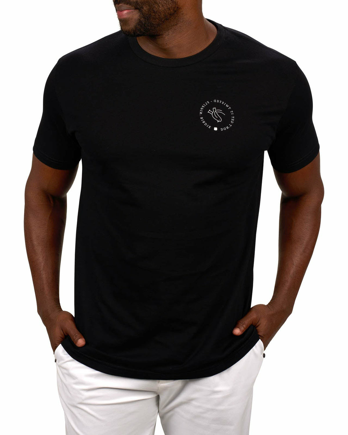 Men's Black and White Graphic Tee for Golf & Lifestyle
